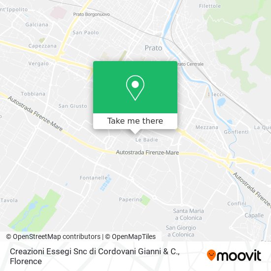 Creazioni Essegi Snc di Cordovani Gianni & C. map