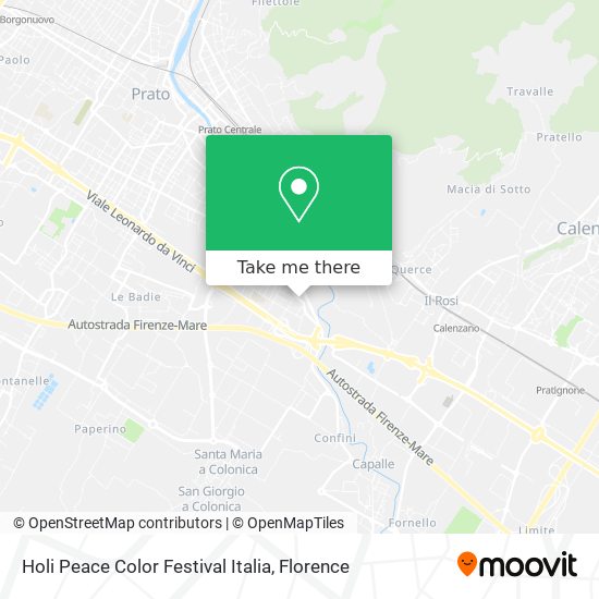 Holi Peace Color Festival Italia map