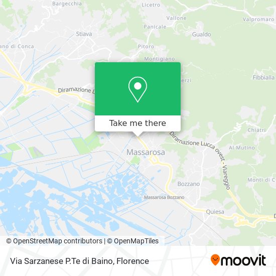 Via Sarzanese P.Te di Baino map