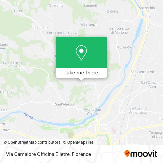 Via Camaiore Officina Elletre map