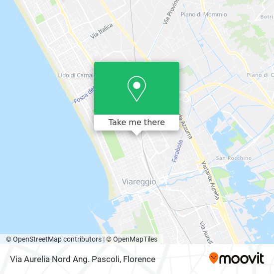 Via Aurelia Nord Ang. Pascoli map