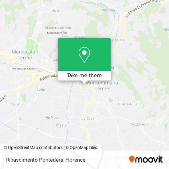 Rinascimento Pontedera map