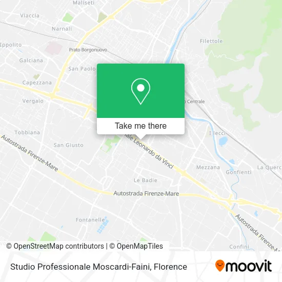 Studio Professionale Moscardi-Faini map
