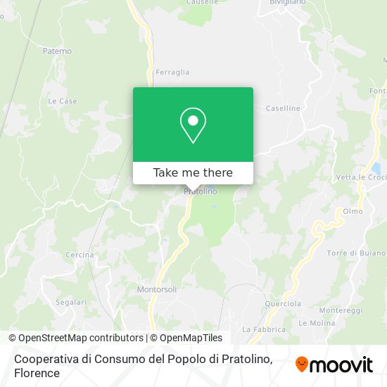 Cooperativa di Consumo del Popolo di Pratolino map