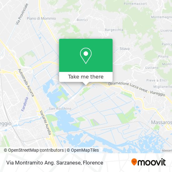 Via Montramito Ang. Sarzanese map