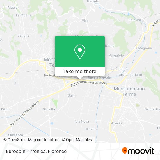 Eurospin Tirrenica map