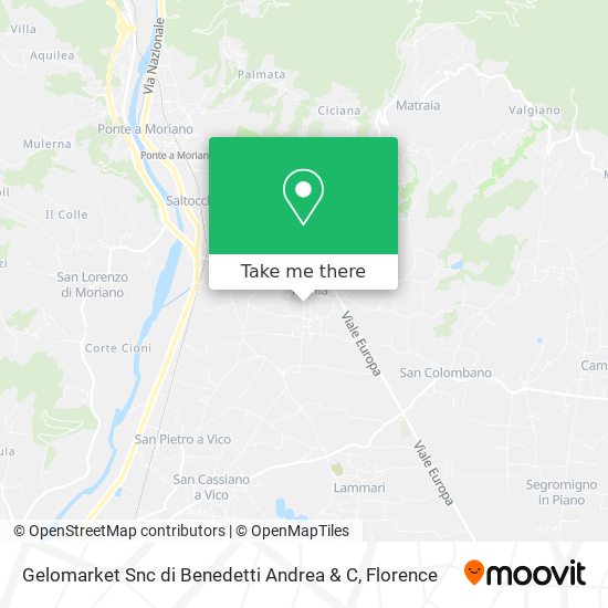 Gelomarket Snc di Benedetti Andrea & C map