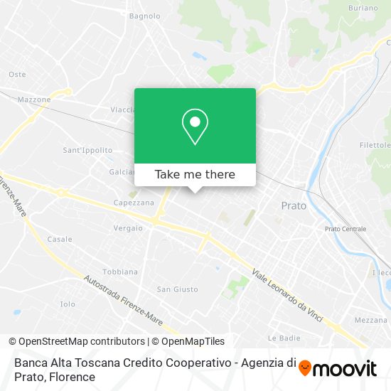Banca Alta Toscana Credito Cooperativo - Agenzia di Prato map