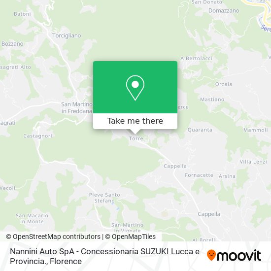 Nannini Auto SpA - Concessionaria SUZUKI Lucca e Provincia. map