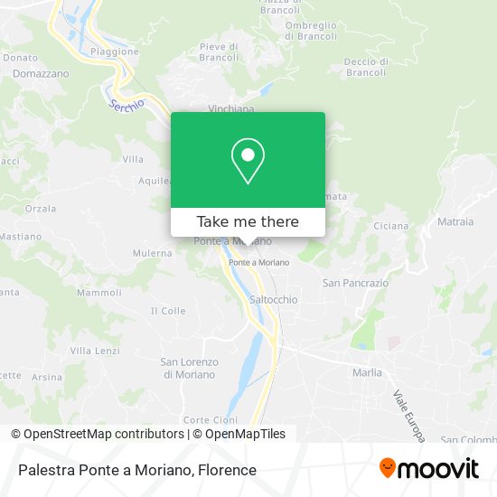Palestra Ponte a Moriano map