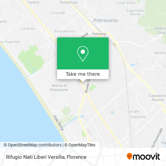 Rifugio Nati Liberi Versilia map