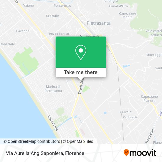 Via Aurelia Ang.Saponiera map