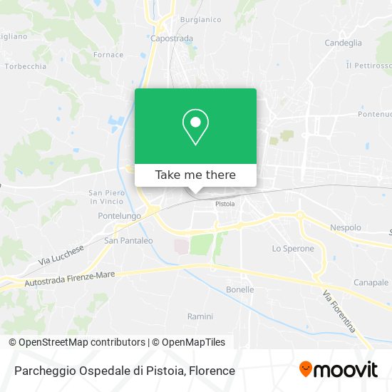 Parcheggio Ospedale di Pistoia map