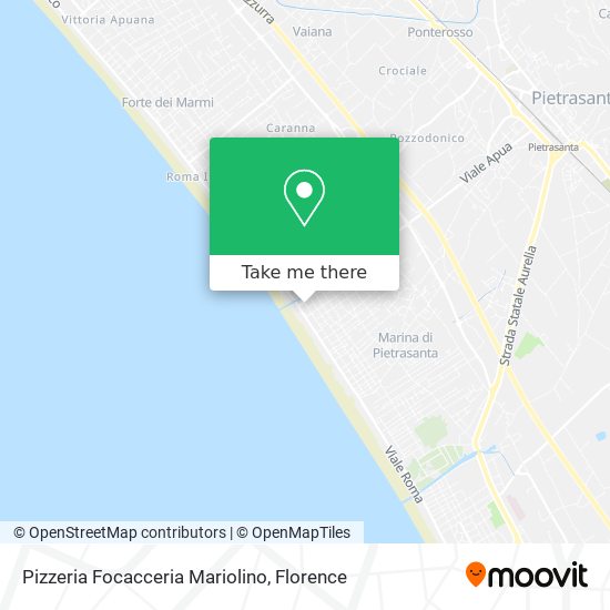 Pizzeria Focacceria Mariolino map