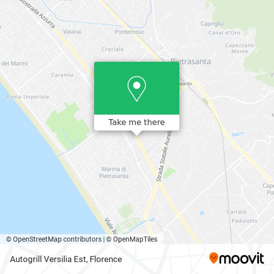 Autogrill Versilia Est map