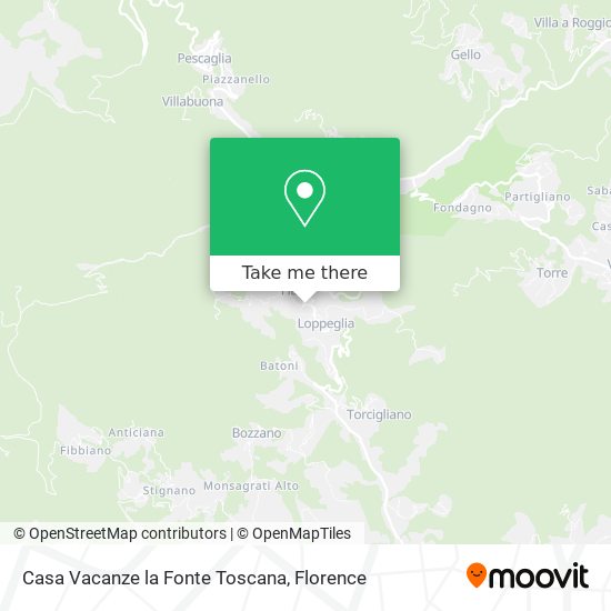 Casa Vacanze la Fonte Toscana map