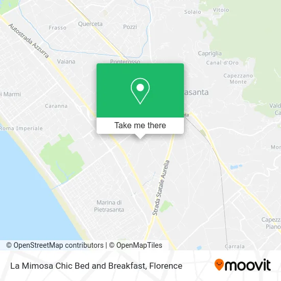 La Mimosa Chic Bed and Breakfast map