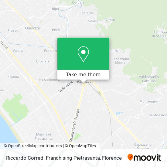 Riccardo Corredi Franchising Pietrasanta map