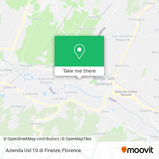 Azienda Usl 10 di Firenze map