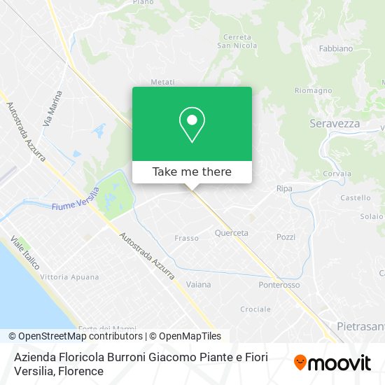 Azienda Floricola Burroni Giacomo Piante e Fiori Versilia map