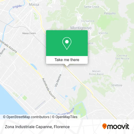 Zona Industriale Capanne map