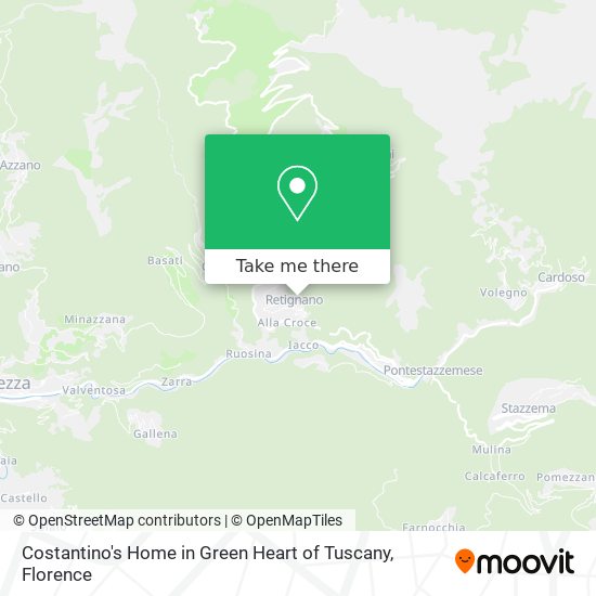 Costantino's Home in Green Heart of Tuscany map