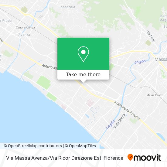Via Massa Avenza / Via Ricor Direzione Est map