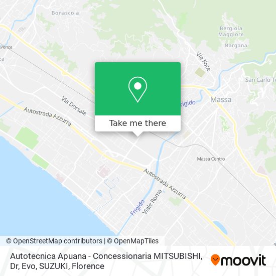 Autotecnica Apuana - Concessionaria MITSUBISHI, Dr, Evo, SUZUKI map