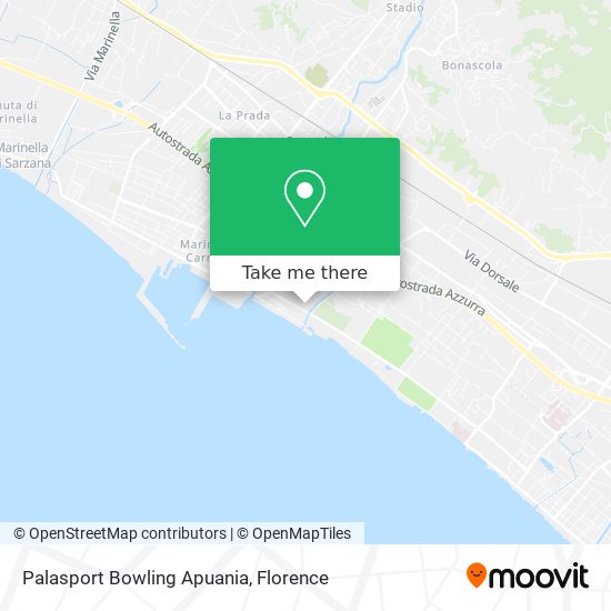 Palasport Bowling Apuania map