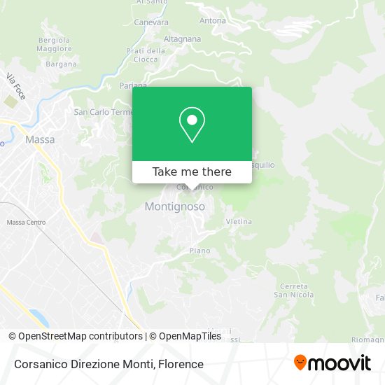 Corsanico Direzione Monti map