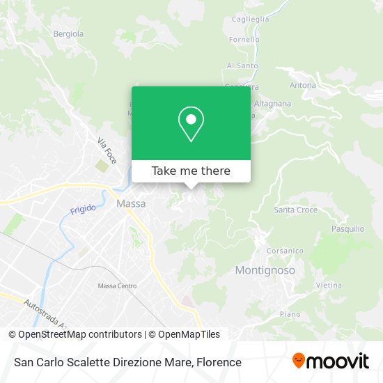 San Carlo Scalette Direzione Mare map