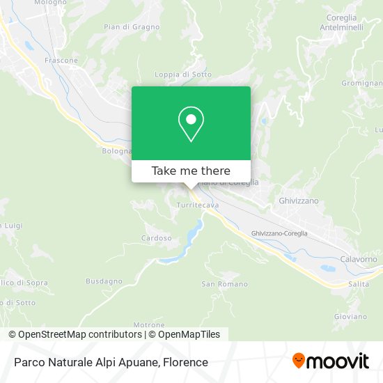 Parco Naturale Alpi Apuane map