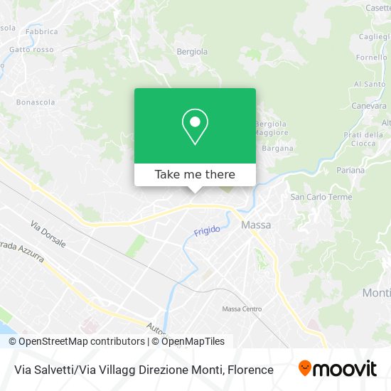 Via Salvetti / Via Villagg Direzione Monti map