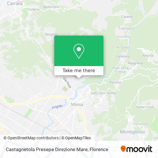 Castagnetola Presepe Direzione Mare map