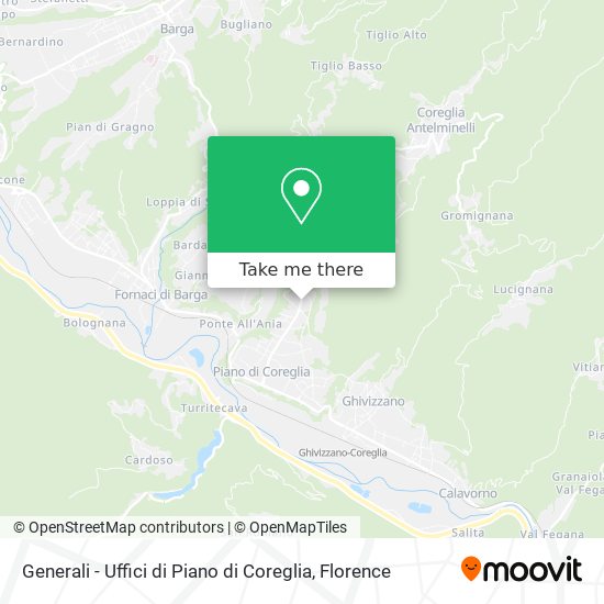 Generali - Uffici di Piano di Coreglia map