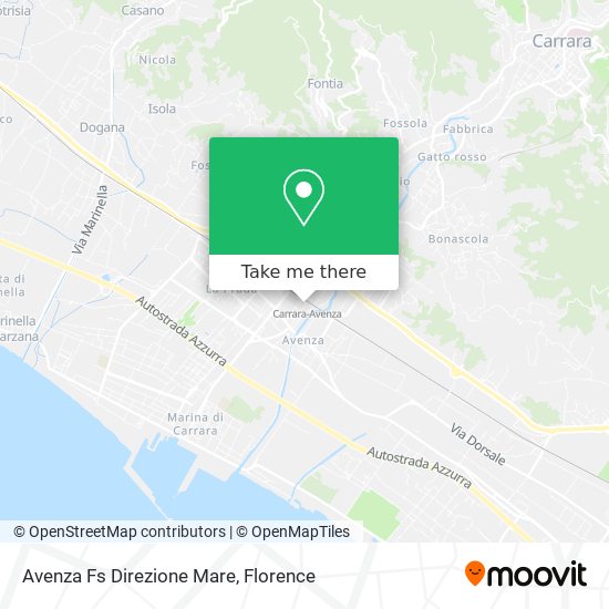 Avenza Fs Direzione Mare map