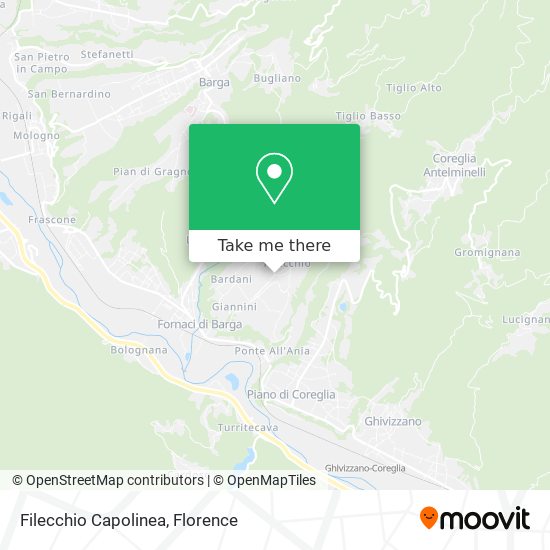 Filecchio Capolinea map