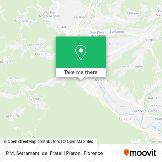 P.M. Serramenti dei Fratelli Pieroni map