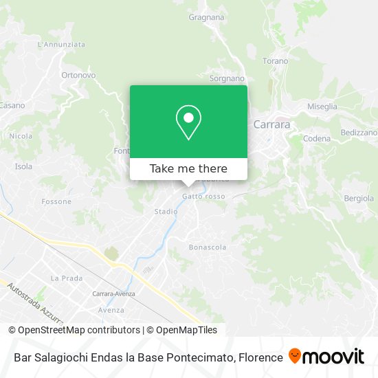 Bar Salagiochi Endas la Base Pontecimato map