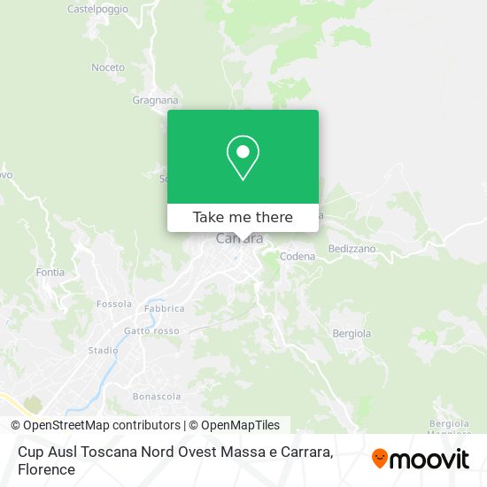 Cup Ausl Toscana Nord Ovest Massa e Carrara map
