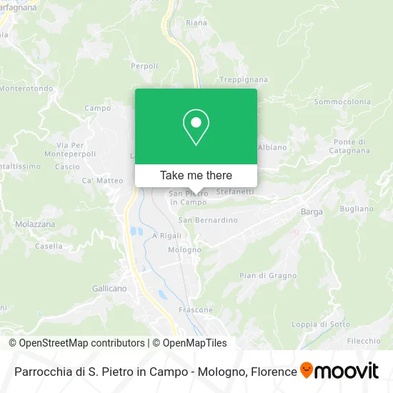 Parrocchia di S. Pietro in Campo - Mologno map