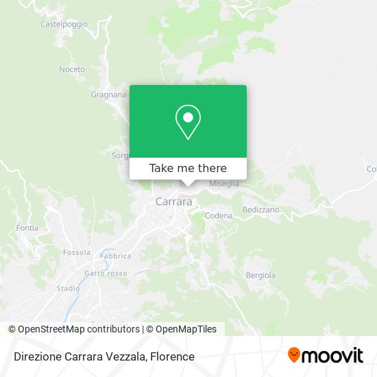 Direzione Carrara Vezzala map