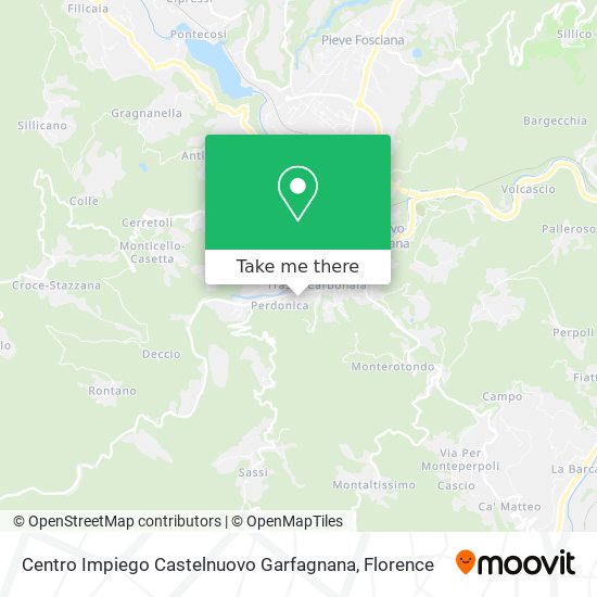 Centro Impiego Castelnuovo Garfagnana map