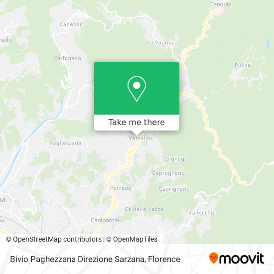 Bivio Paghezzana Direzione Sarzana map