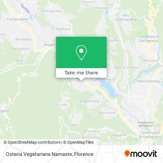Osteria Vegetariana Namaste map