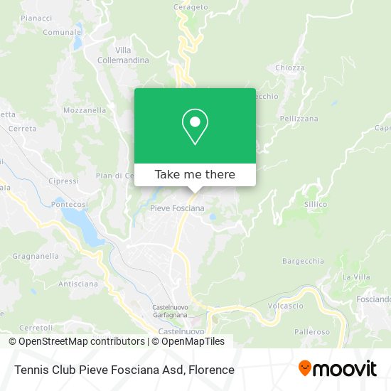 Tennis Club Pieve Fosciana Asd map