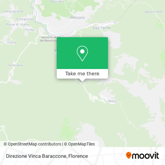 Direzione Vinca Baraccone map