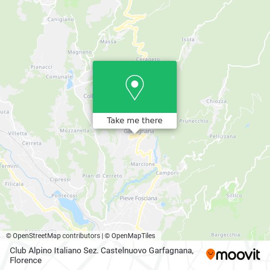 Club Alpino Italiano Sez. Castelnuovo Garfagnana map