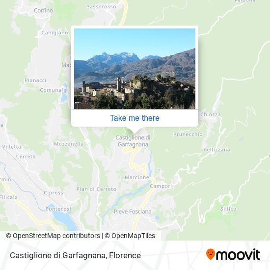 Castiglione di Garfagnana map