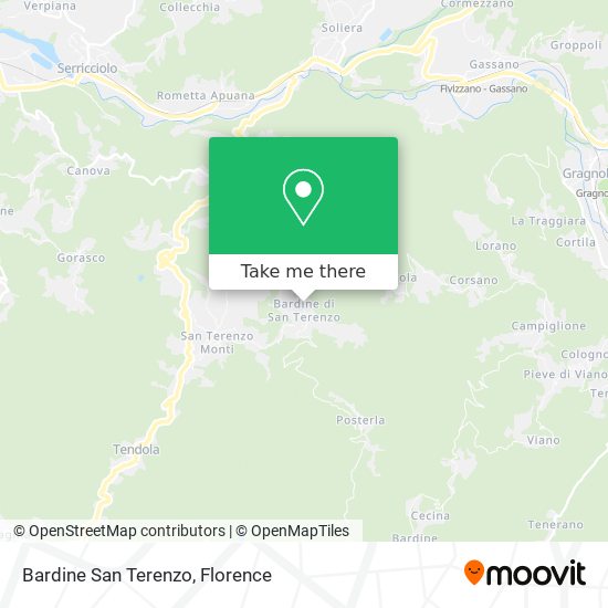 Bardine San Terenzo map